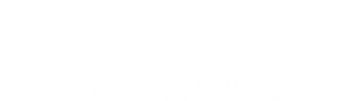Logotipo branco do livro "Os Hereges de Santa Cruz" por Eriq Cobra.